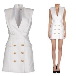 Balmain white Mini Dress‎ Size  36 USA XS